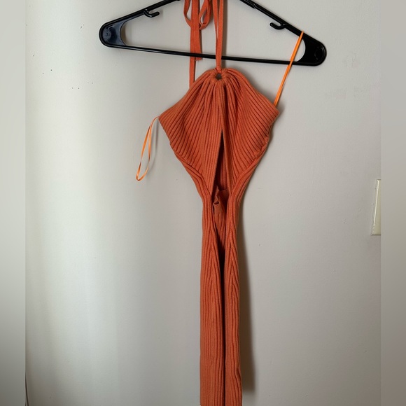 ORANGE CUTOUT MINI DRESS - Picture 8 of 8